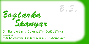 boglarka spanyar business card